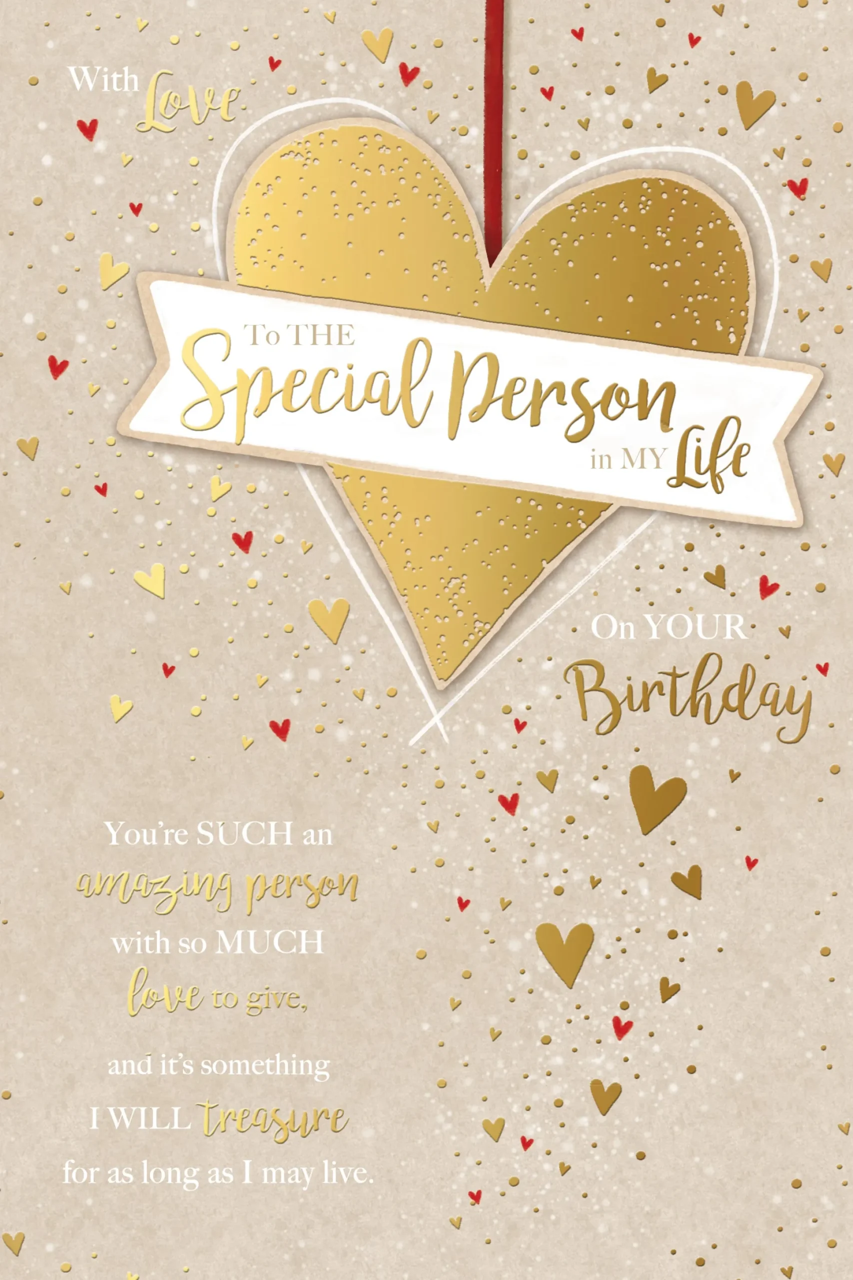 Birthday Card To The Special Person In My Life, By Wishing Well Studios - 6x9ins