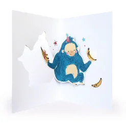 Cute 'Cheeky Monkey' Pop-Up Birthday Card For Nephew - Playground Collection By Hotchpotch London Size 5 x 7 inches