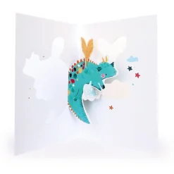 Cute Dragon Pop-Up Birthday Card For A Brilliant Son - Playground Collection By Hotchpotch London Size 5 x 7 inches