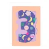 Fun Birthday Card For Girl's 3rd Birthday, Birthday Card With Die-cut Detail And Neon Colours - Doodle Greeting Card by Hotchpotch London Size 5 x 7 inches