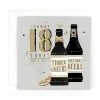 Fun Foiled Birthday Card For 18th Birthday, Birthday Cheers - Milestone Birthday Greeting Card by Hotchpotch London Size 6 x 6 inches
