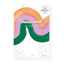 Hotchpotch Cute Birthday Card With Detachable 'Swiftie'- Inspired Bracelet Spelling Out 'Beautiful'