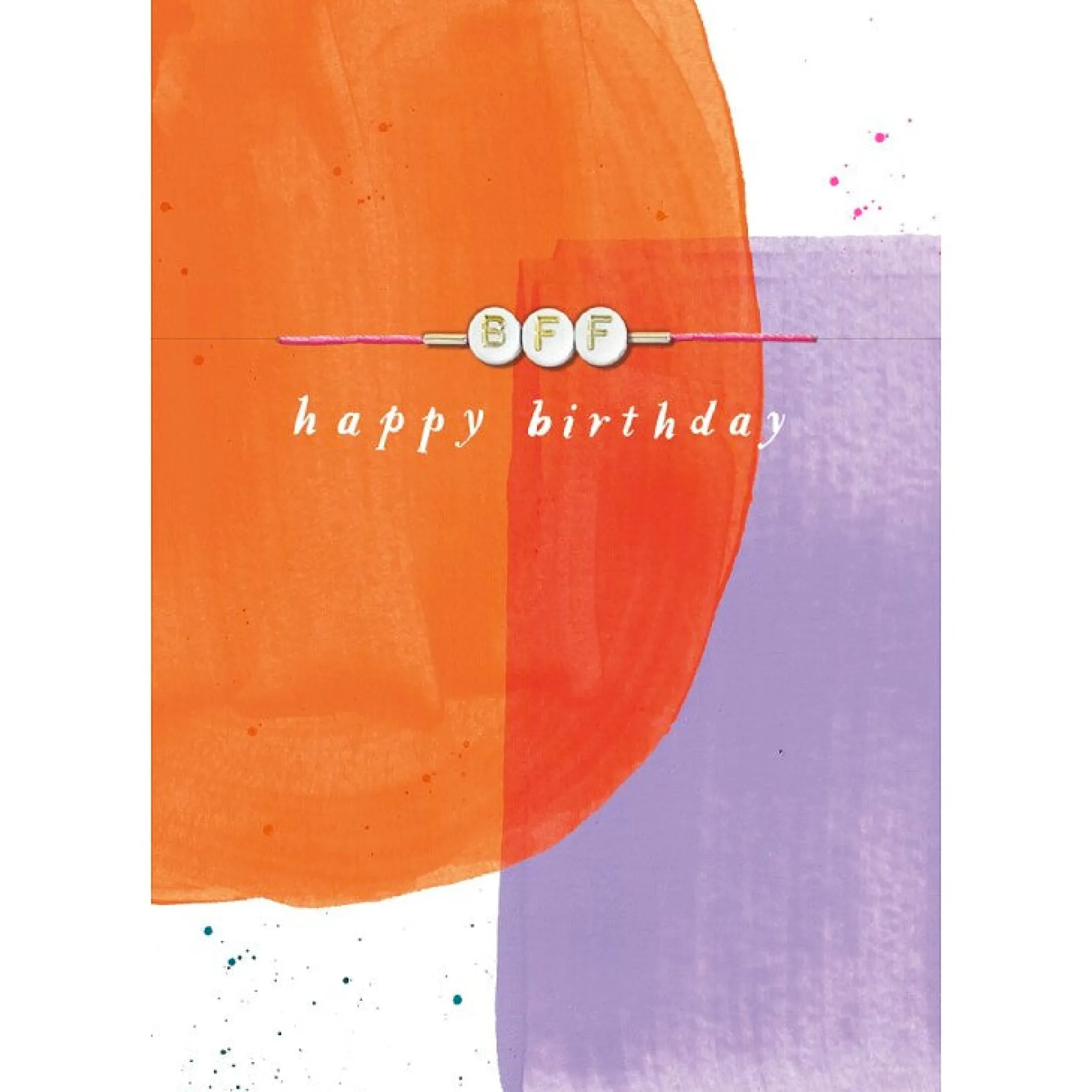 Hotchpotch Cute Birthday Card For Best Friend With Detachable 'Swiftie'- Inspired Bracelet Spelling Out 'BFF'