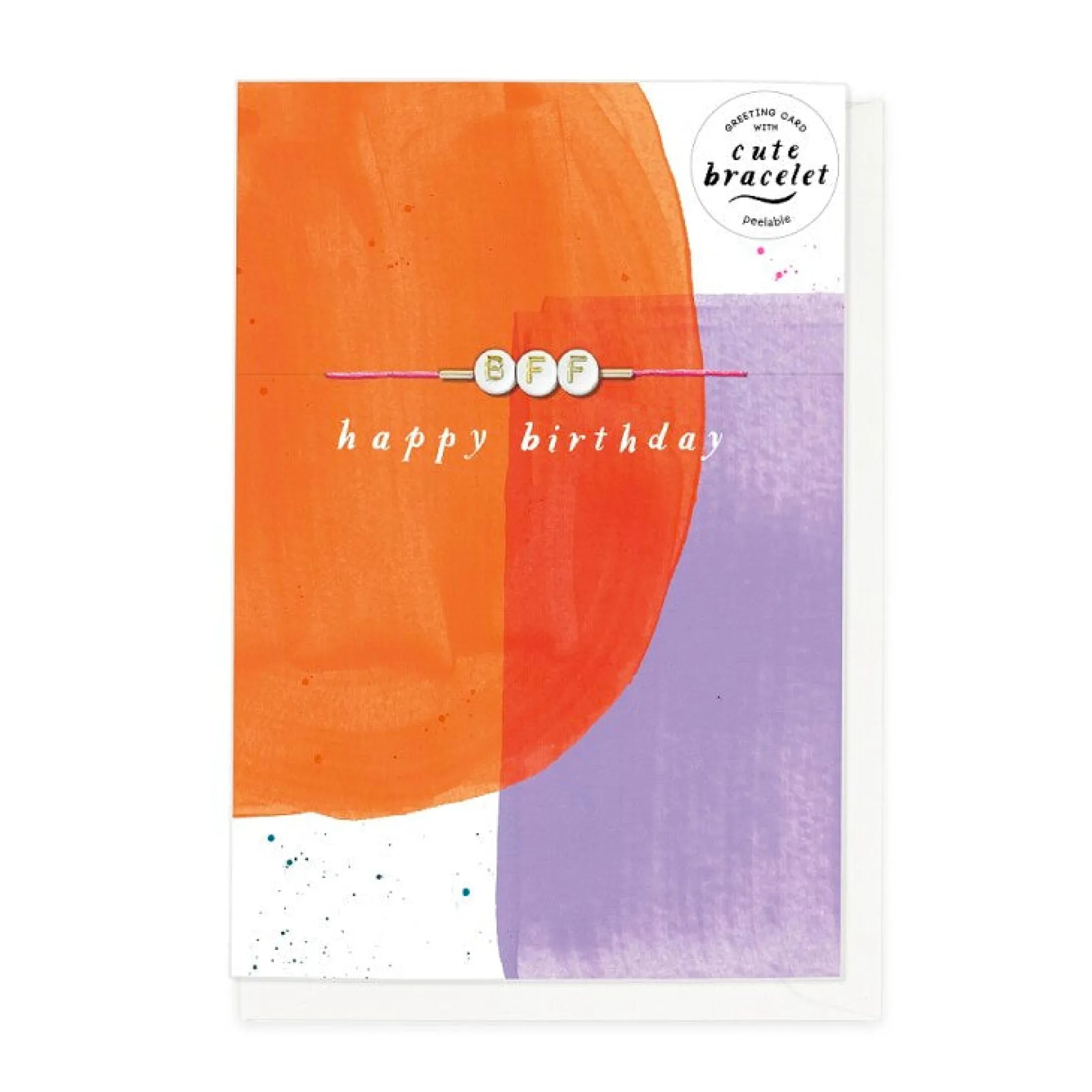 Hotchpotch Cute Birthday Card For Best Friend With Detachable 'Swiftie'- Inspired Bracelet Spelling Out 'BFF'