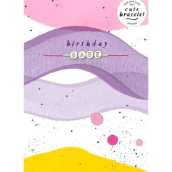 Hotchpotch Cute Birthday Card With Detachable 'Swiftie'- Inspired Bracelet Spelling Out 'Babe'