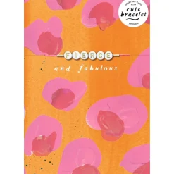 Hotchpotch Cute 'Fierce & Fabulous' Card With Detachable 'Swiftie'- Inspired Bracelet
