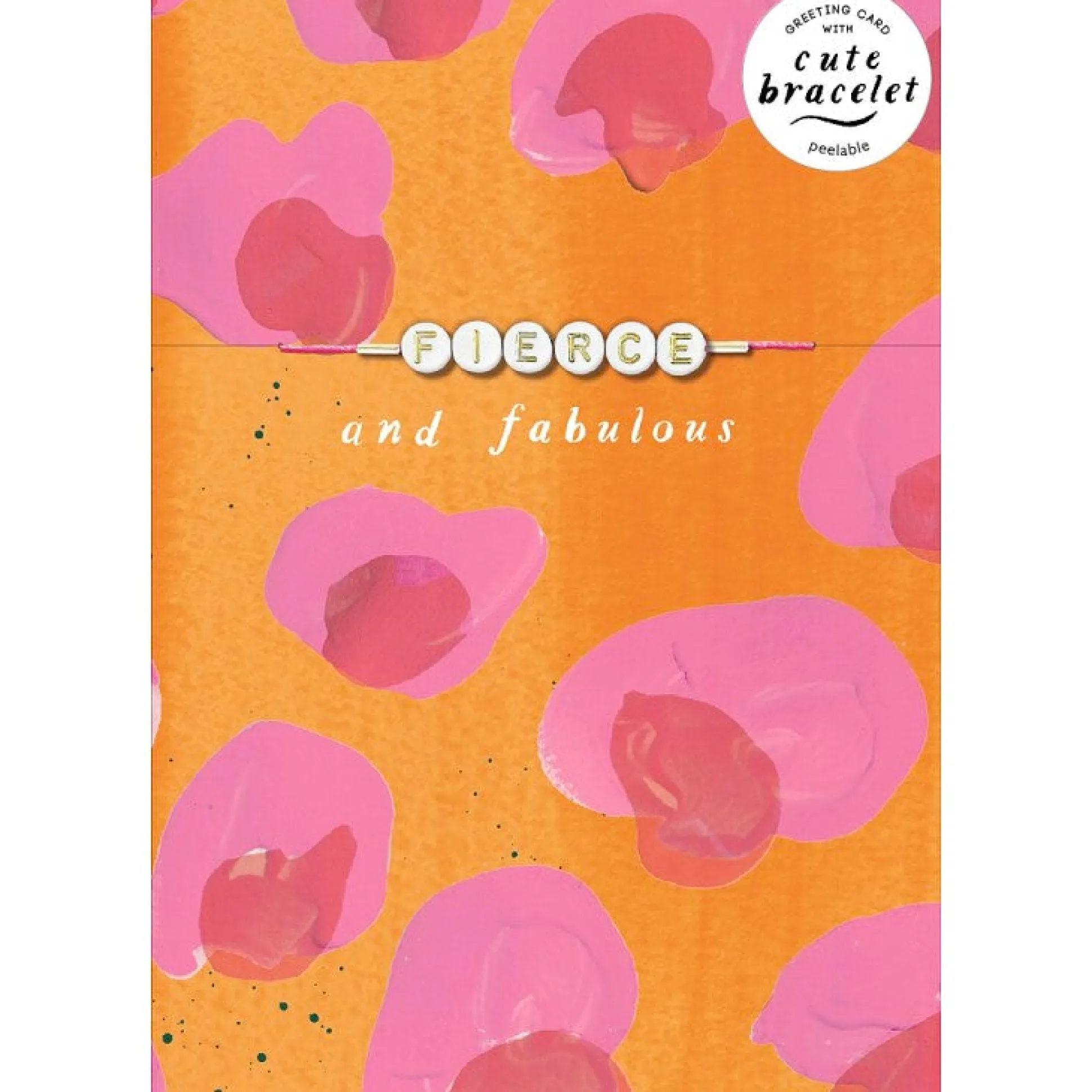 Hotchpotch Cute 'Fierce & Fabulous' Card With Detachable 'Swiftie'- Inspired Bracelet