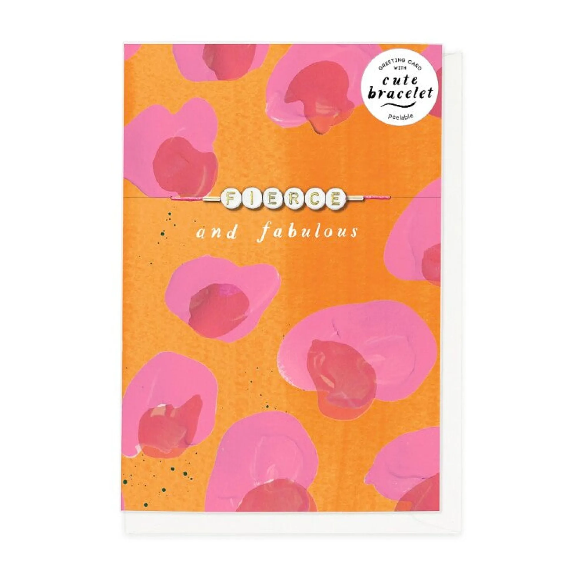 Hotchpotch Cute 'Fierce & Fabulous' Card With Detachable 'Swiftie'- Inspired Bracelet