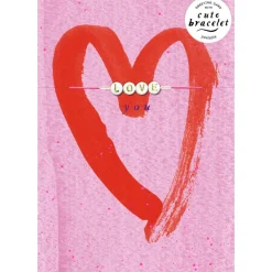 Hotchpotch Cute Romantic Card With Detachable 'Swiftie'- Inspired Bracelet Spelling Out 'Love' - Lucky Dip Greeting Card