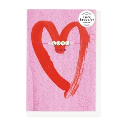 Hotchpotch Cute Romantic Card With Detachable 'Swiftie'- Inspired Bracelet Spelling Out 'Love' - Lucky Dip Greeting Card