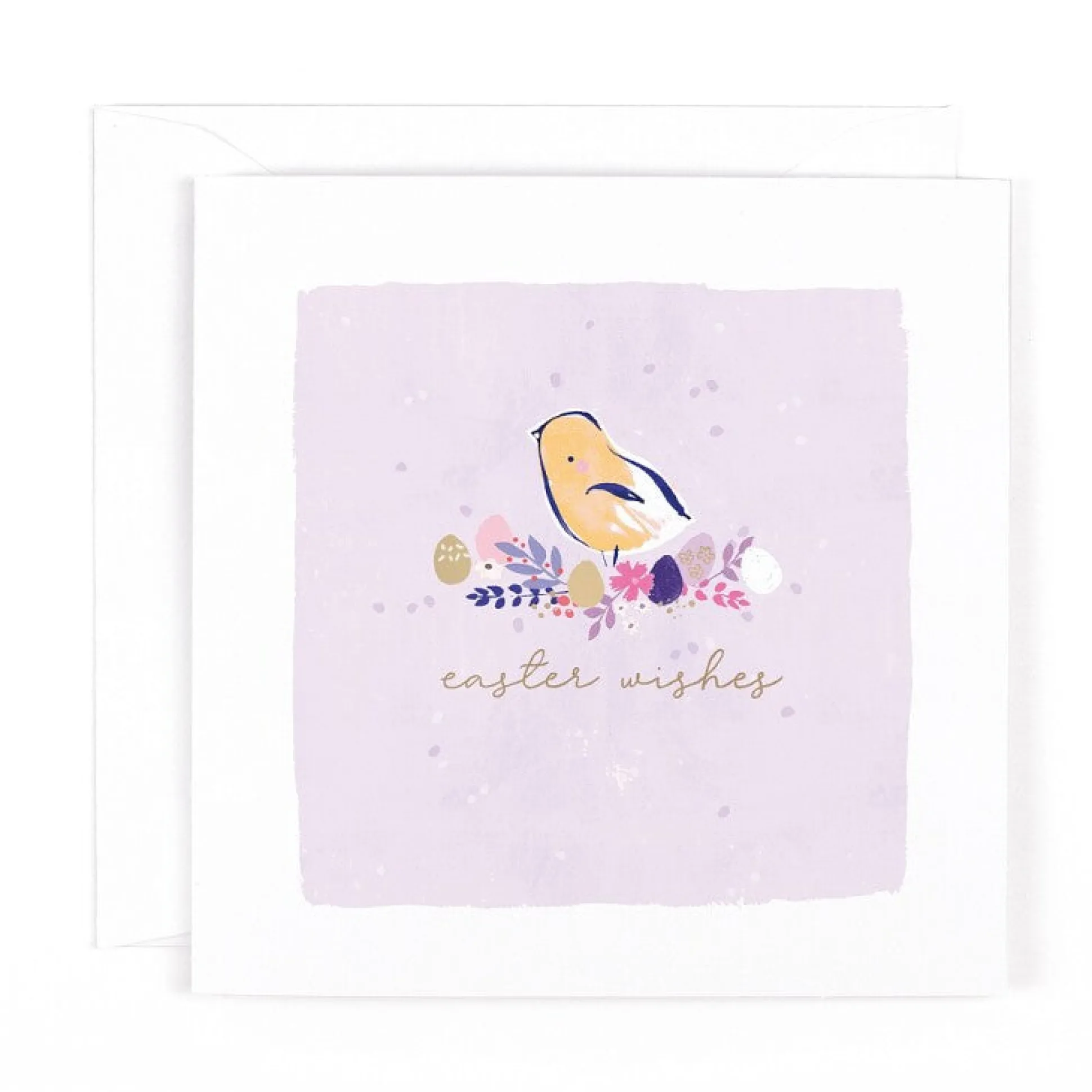 Hotchpotch Easter Card, Cute Chick With Eggs