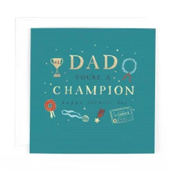 Hotchpotch Father's Day Card For Champion Dad 6x6 inches