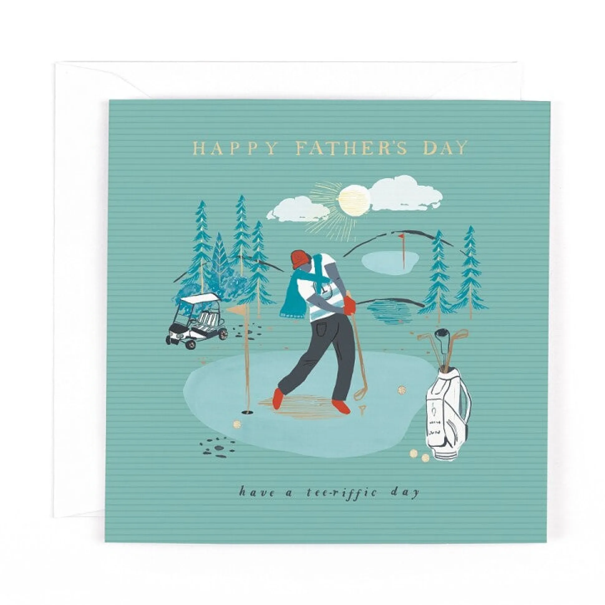 Hotchpotch Father's Day Card For Dad Golf Themed 6x6 inches