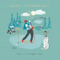 Hotchpotch Father's Day Card For Dad Golf Themed 6x6 inches