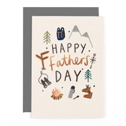 Hotchpotch Father's Day Card For Dad, Camping Adventure Theme 5x7 inches