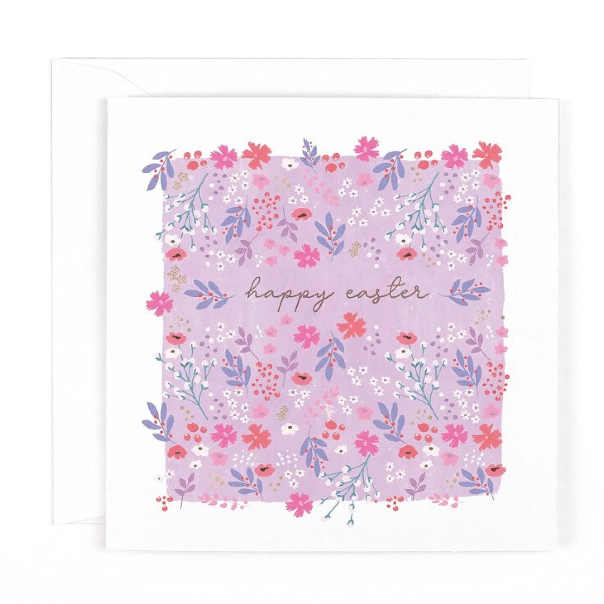 Hotchpotch Floral Easter Card With Gold Foil Finish