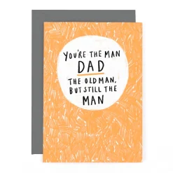 Hotchpotch Funny Father's Day Card For Dad, 'You're The Man' 5 x 7 inches