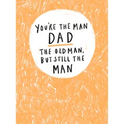 Hotchpotch Funny Father's Day Card For Dad, 'You're The Man' 5 x 7 inches