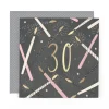 Hotchpotch Luxury Foiled 30th Birthday Card - Contemporary Greeting Card London 6 x 6