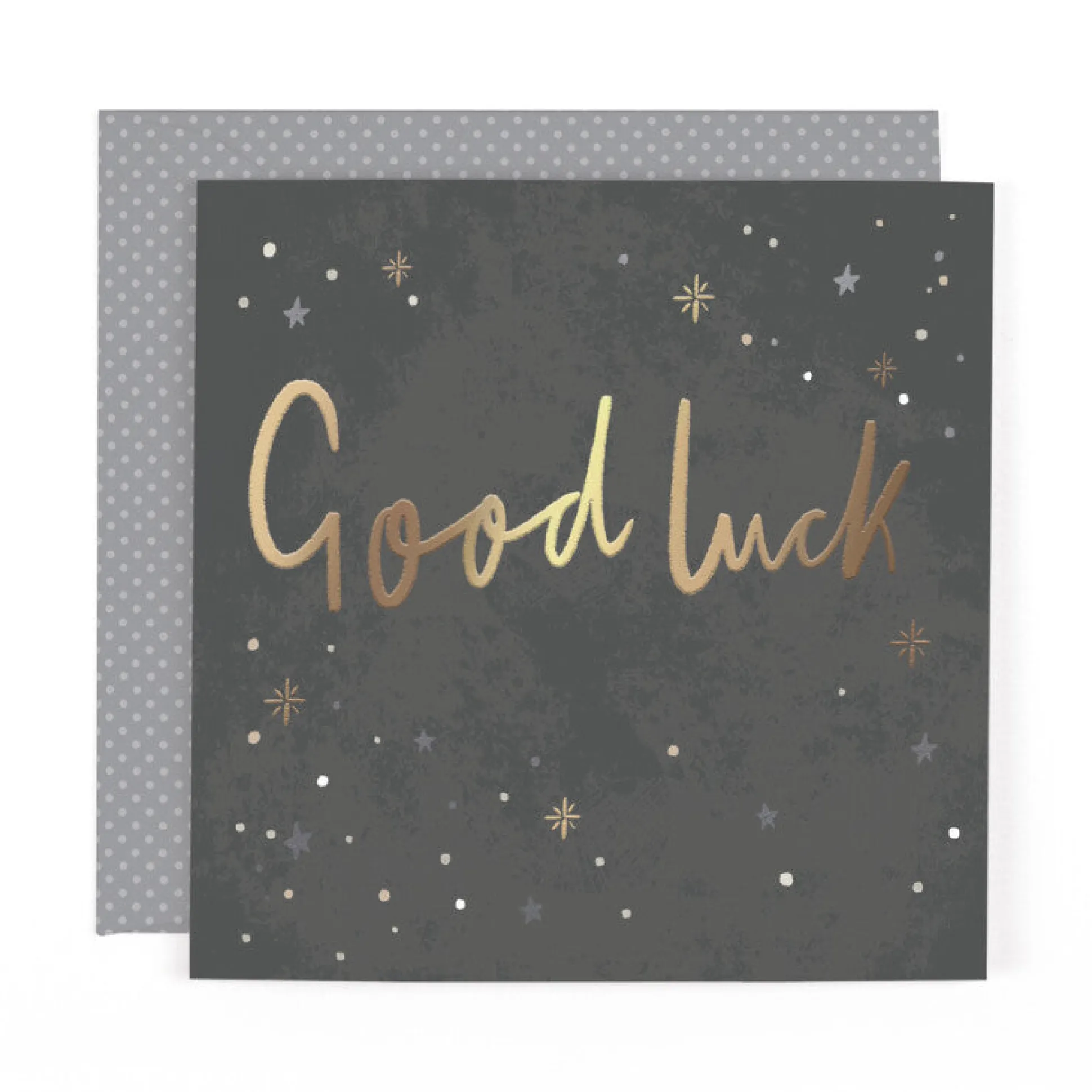 Hotchpotch Luxury Foiled Good Luck Card - Contemporary Greeting Card London 6 x 6