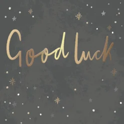 Hotchpotch Luxury Foiled Good Luck Card - Contemporary Greeting Card London 6 x 6