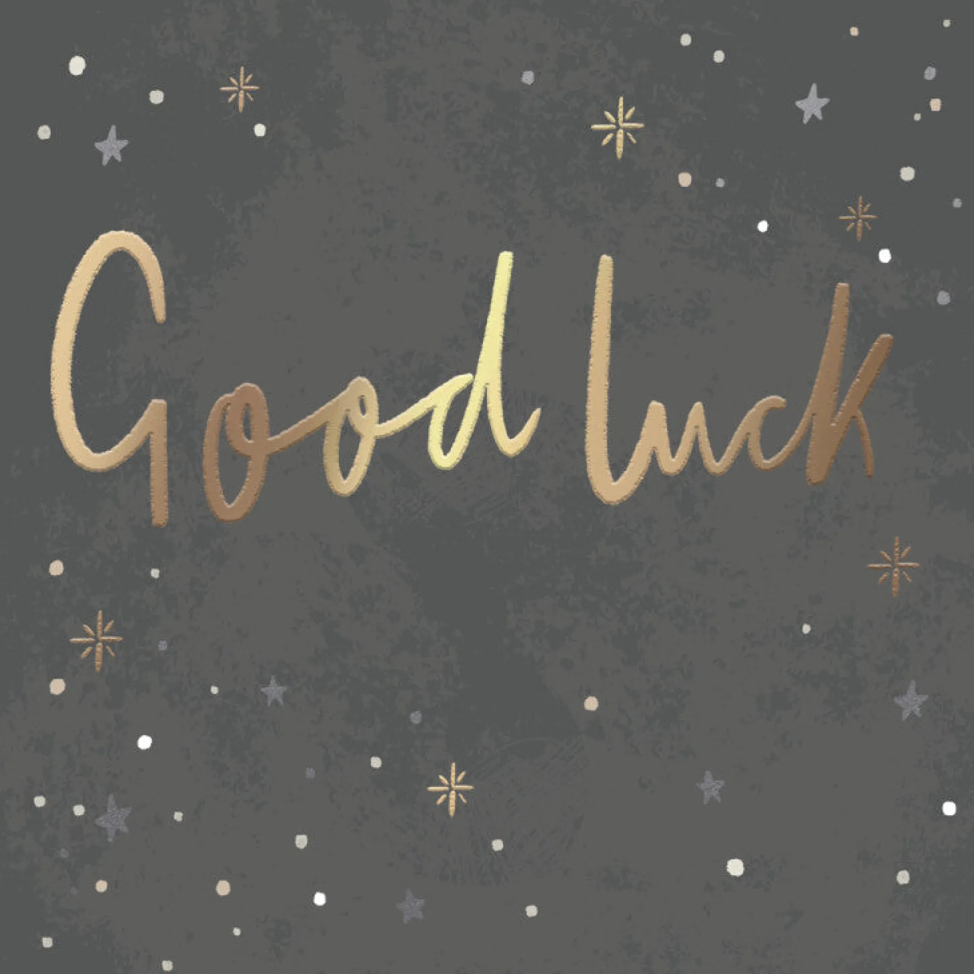 Hotchpotch Luxury Foiled Good Luck Card - Contemporary Greeting Card London 6 x 6
