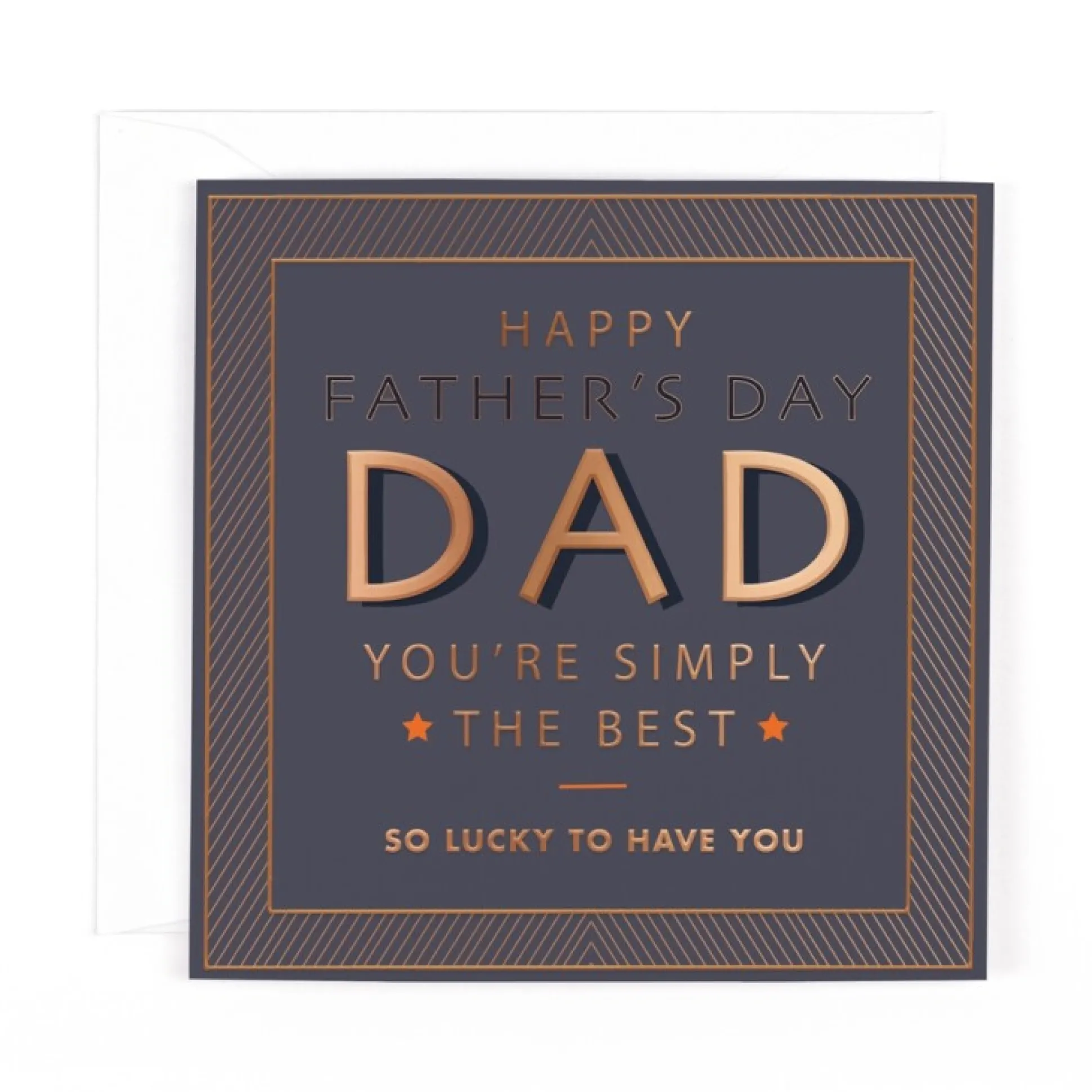 Hotchpotch Luxury Foiled Father's Day Card For Dad, You're Simply The Best 6x6"
