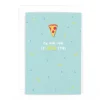 Hotchpotch Om Nom It's Pizza Time Card with Enamel Pizza Pin Badge - Greetings Card