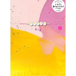 Hotcpotch Cute 'Dream Big' Motivational Card With Detachable 'Swiftie'- Inspired Bracelet Spelling Out 'Dream'