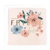 Luxury Birthday Card For A Lovely Friend With Satin Gold Foil Lettering And Stunning Artwork - Madeleine Collection by Hotchpotch London Size 6 x 6 inches