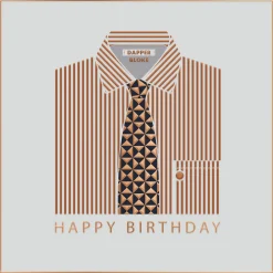 Luxury Foiled Birthday Card 'Dapper Bloke' - Pocket Square Greeting Card by Hotchpotch London