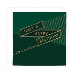 Luxury Foiled Birthday Card 'Time to Celebrate' - Pocket Square Greeting Card by Hotchpotch London