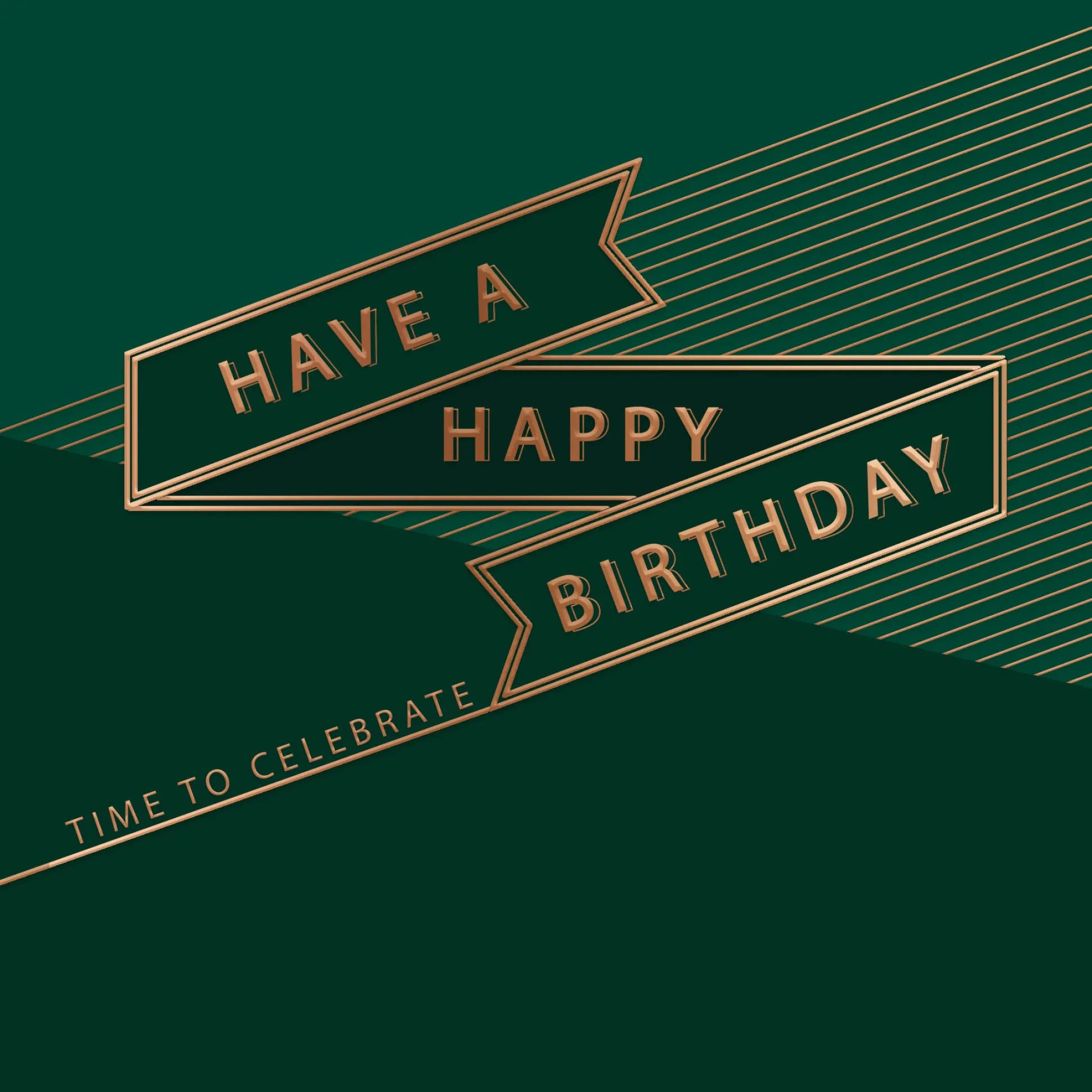 Luxury Foiled Birthday Card 'Time to Celebrate' - Pocket Square Greeting Card by Hotchpotch London