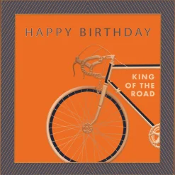 Luxury Foiled Racing Bike Birthday Card - Pocket Square Greeting Card by Hotchpotch London