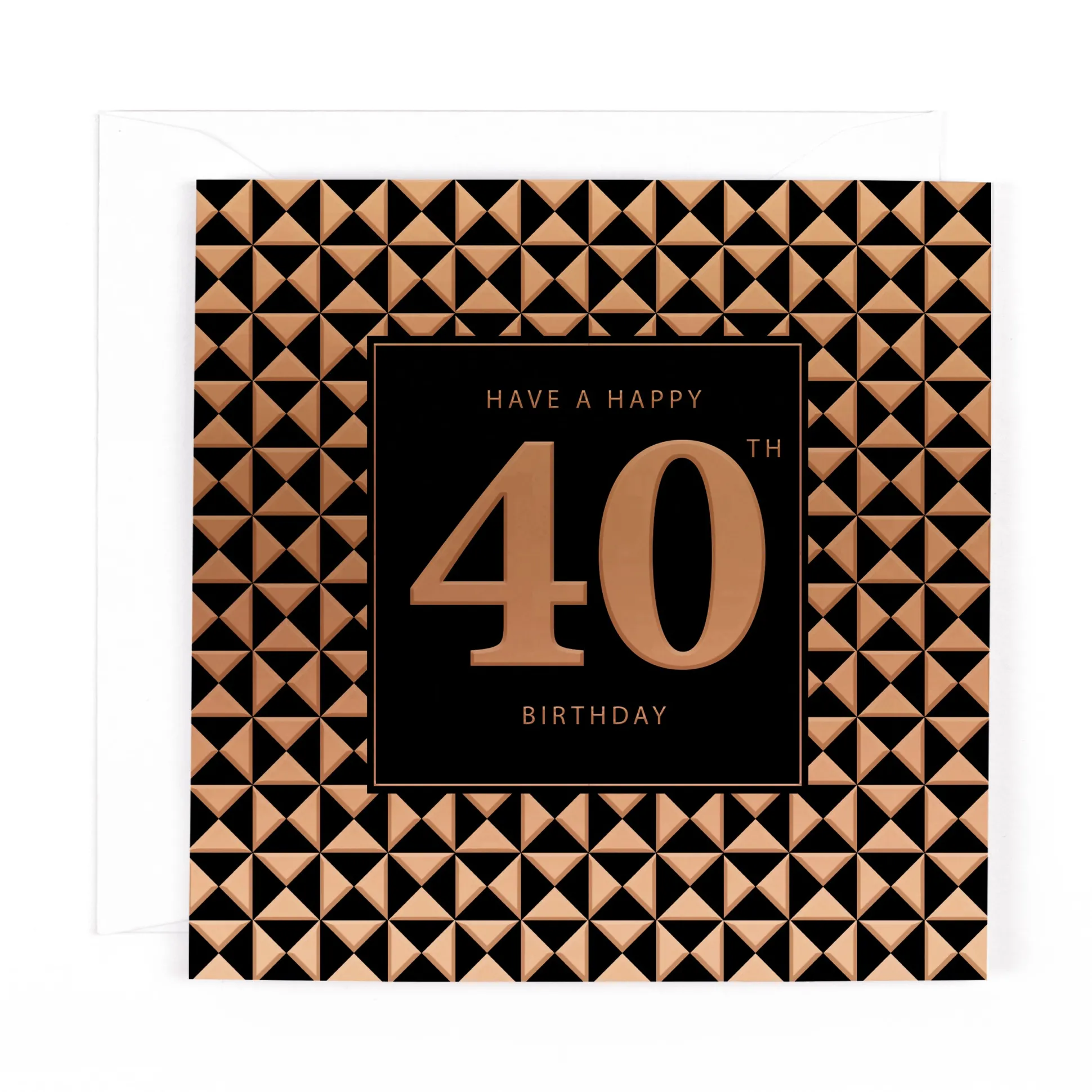 Luxury Foiled 40th Birthday Card | Male 40th Birthday Card | Pocket Square Greeting Card by Hotchpotch London