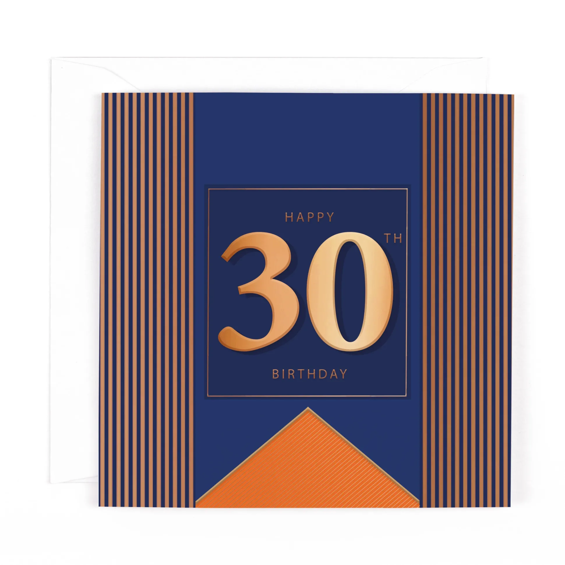 Luxury Foiled 30th Birthday Card | Male 30th Birthday Card | Pocket Square Greeting Card by Hotchpotch London