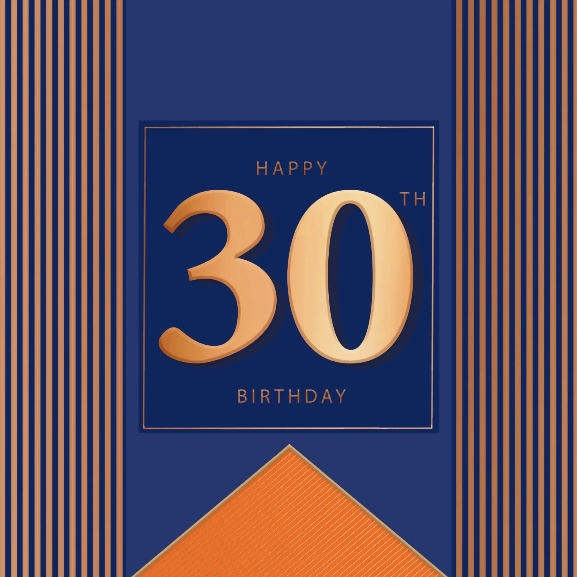 Luxury Foiled 30th Birthday Card | Male 30th Birthday Card | Pocket Square Greeting Card by Hotchpotch London