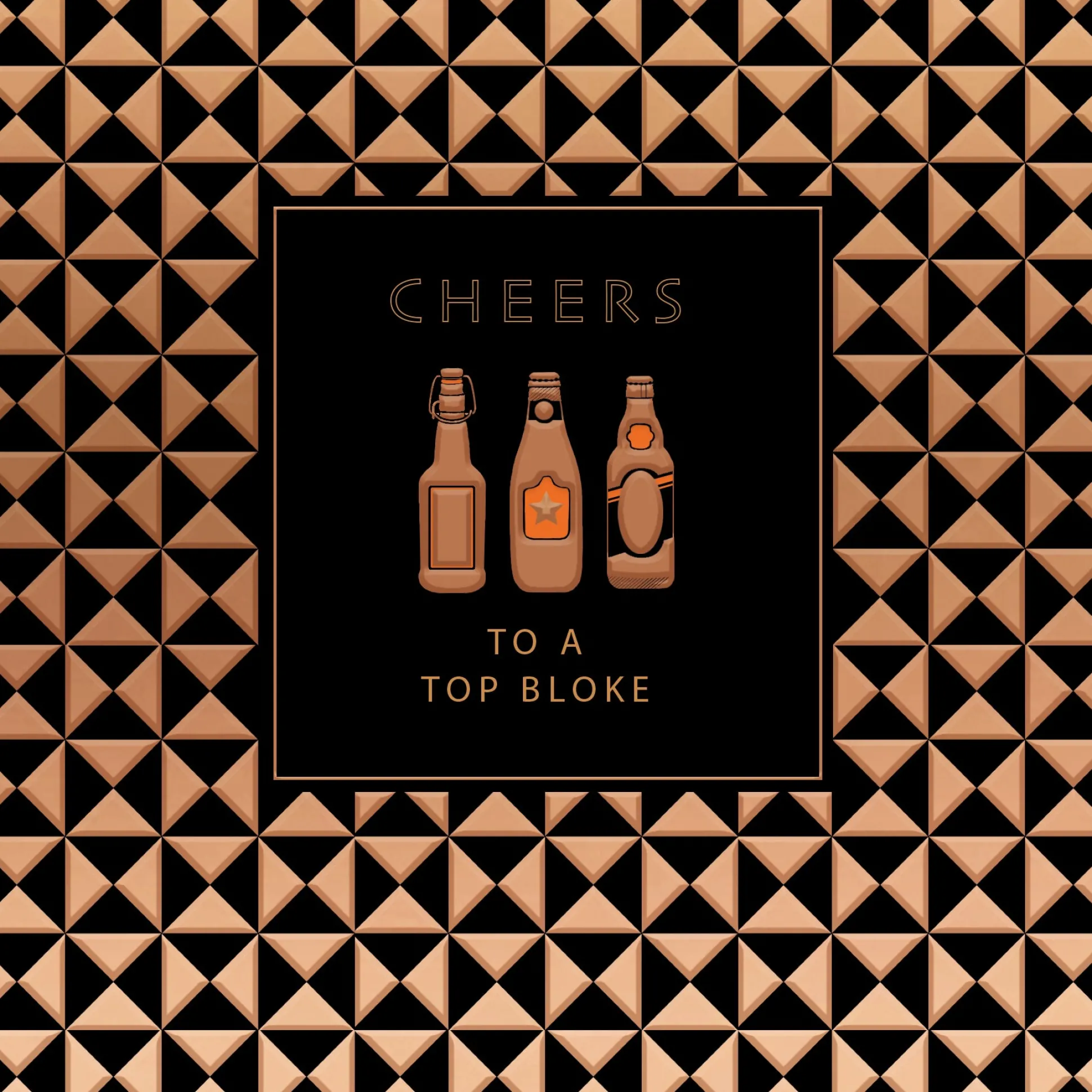 Luxury Foiled 'Top Bloke' Birthday Card - Pocket Square Greeting Card by Hotchpotch London