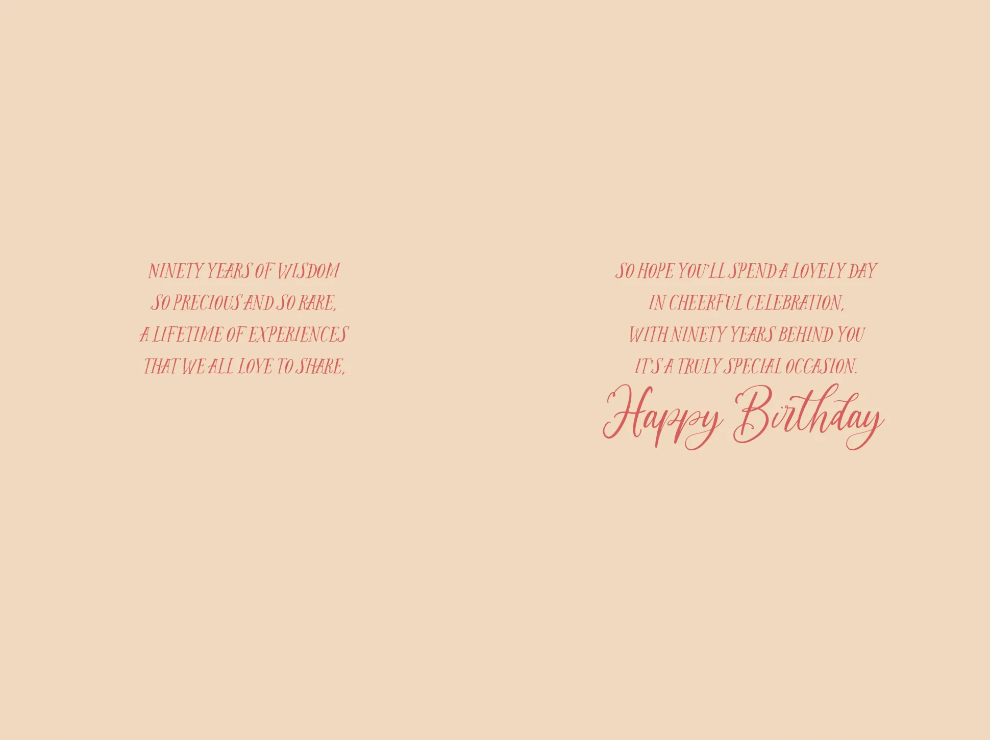 Luxury 90th Birthday Card For Her | Floral Design By Wishing Well Studios 6 x 9"