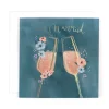 Luxury Wedding Card With Satin Gold Foil Lettering And Stunning Artwork - Madeleine Collection by Hotchpotch London Size 6 x 6 inches
