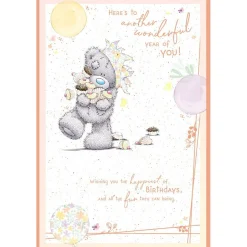 Me to You Birthday Card Tatty Teddy With Cupcakes