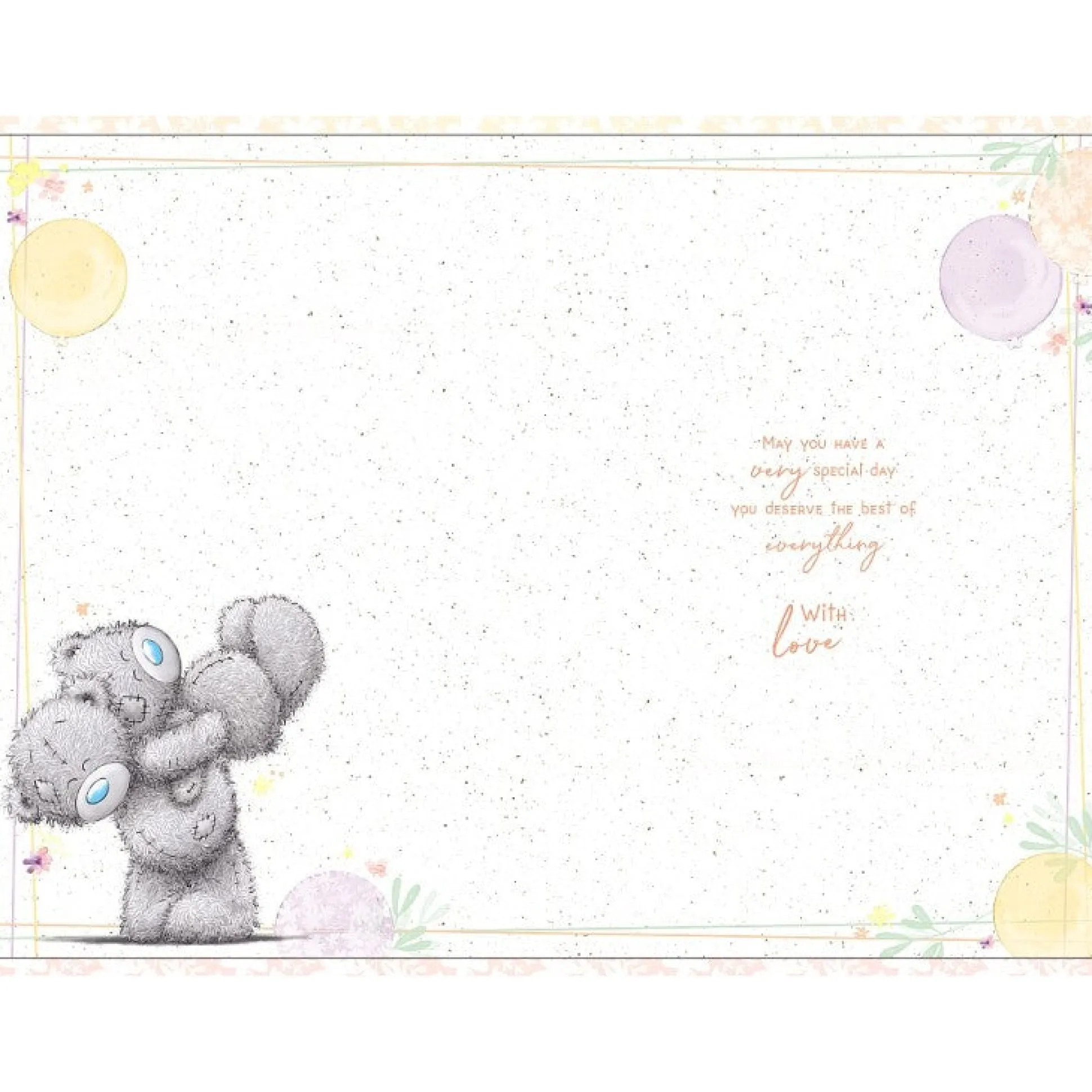Me to You Birthday Card Tatty Teddy With Cupcakes