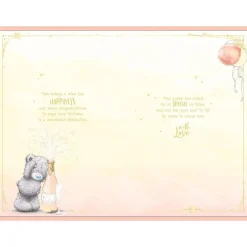 Me to You Birthday Card Tatty Teddy Pouring Champagne