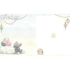 Me to You Birthday Card Tatty Teddy Holding Balloons