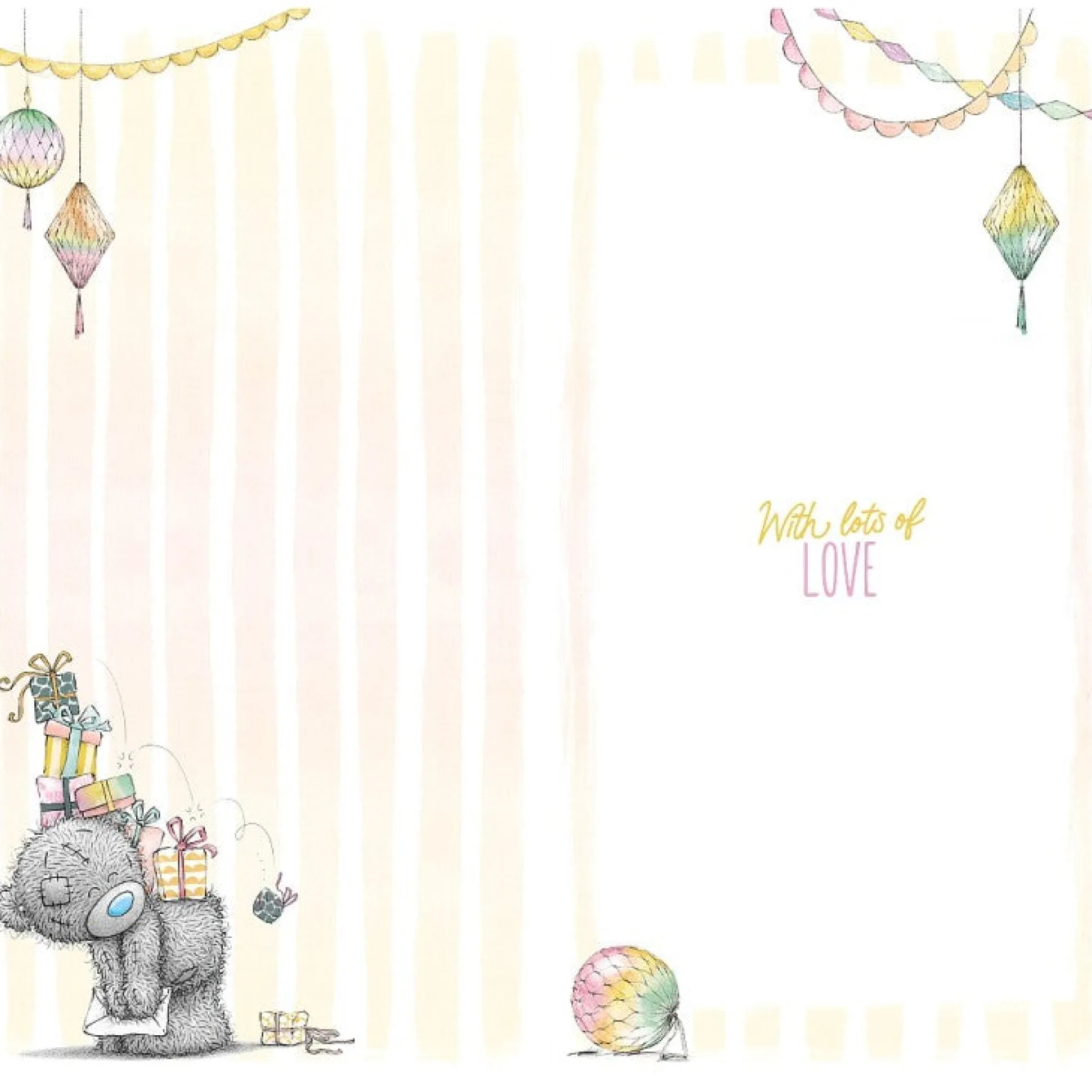 Me to You Birthday Card Tatty Teddy With Balloon