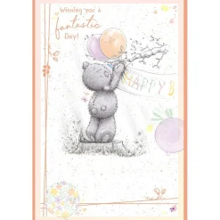 Me to You Birthday Card Tatty Teddy Putting Up Banner