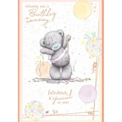 Me to You Birthday Card Tatty Teddy With Streamers