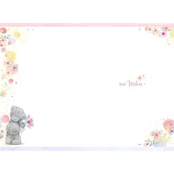 Me to You Get Well Card Tatty Teddy Holding Flower