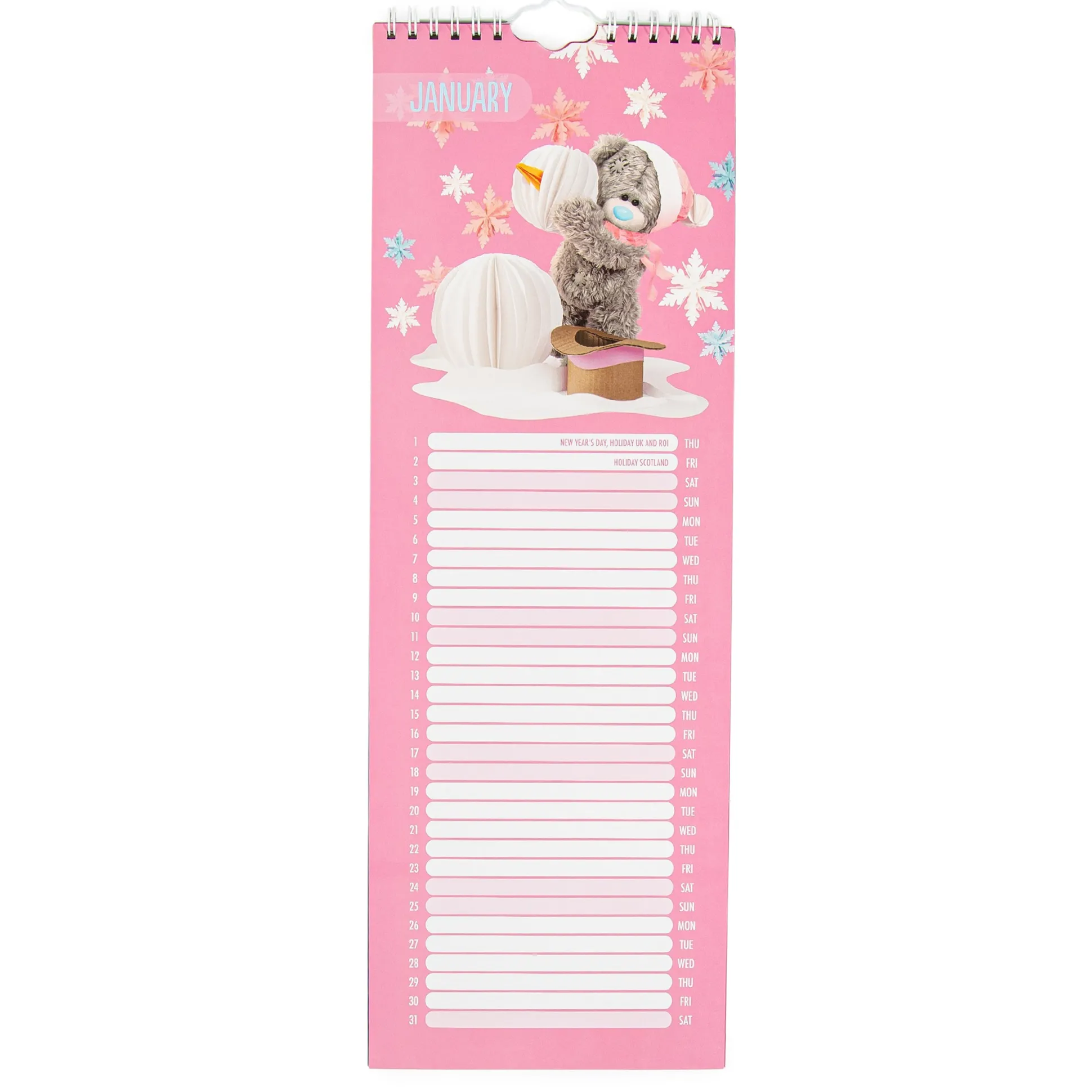 Me to You Photo Finish Tatty Teddy 2026 Slim Calendar
