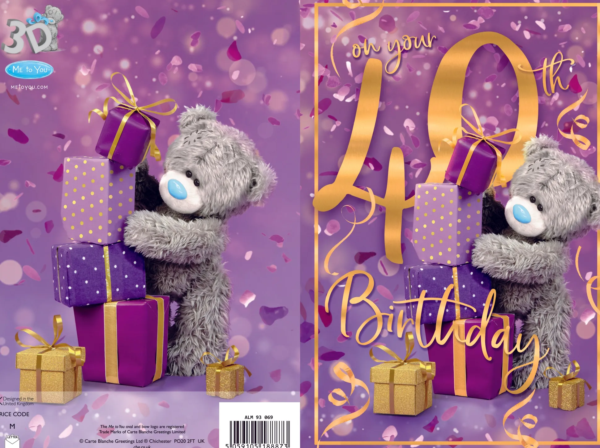 Me to You Photo-real 40th Bear With Stack Of Gifts
